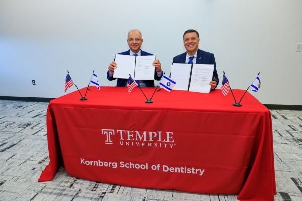 נחתם הסכם שיתוף פעולה עם אוניברסיטת Temple 